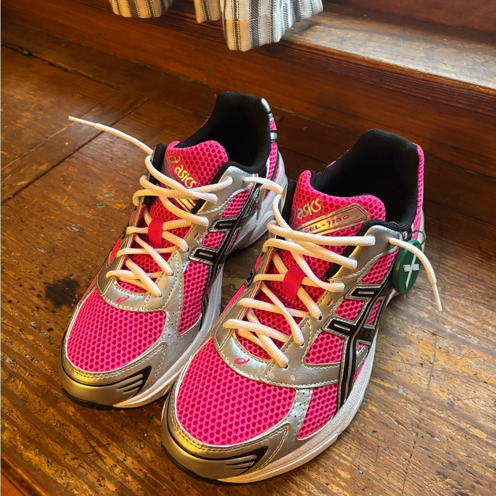 Asics Dynamic Pink and Silver Sneakers